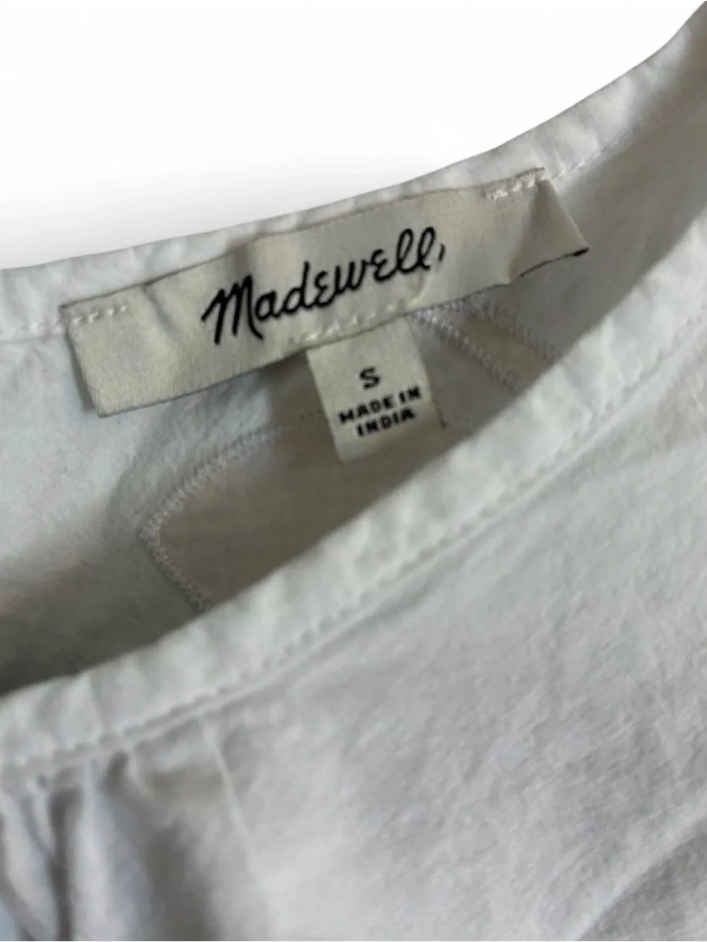 Madewekk Embroidered Poplin Puff Sleeve Blouse
